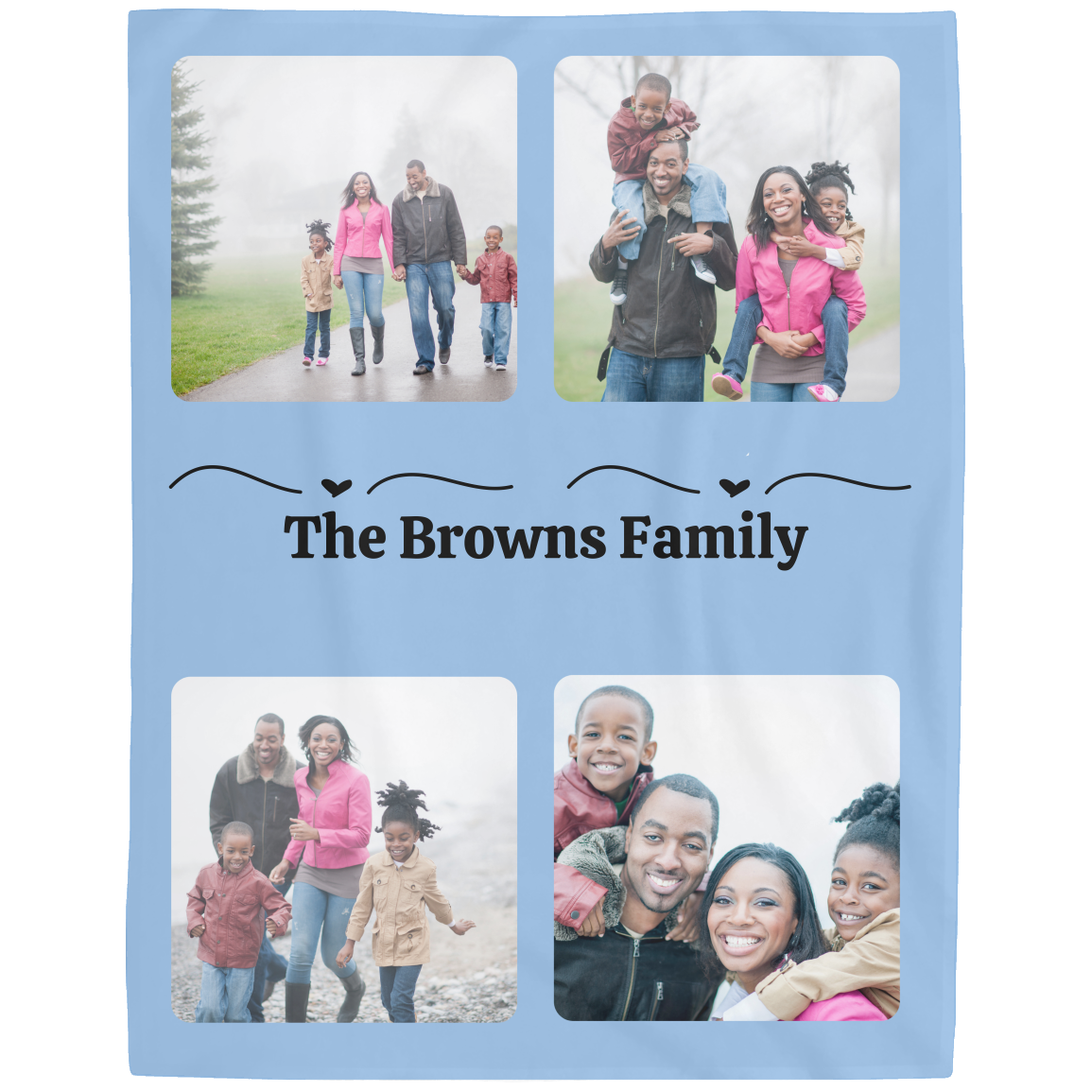 Personalized Photo Plush Fleece Blanket - 60x80