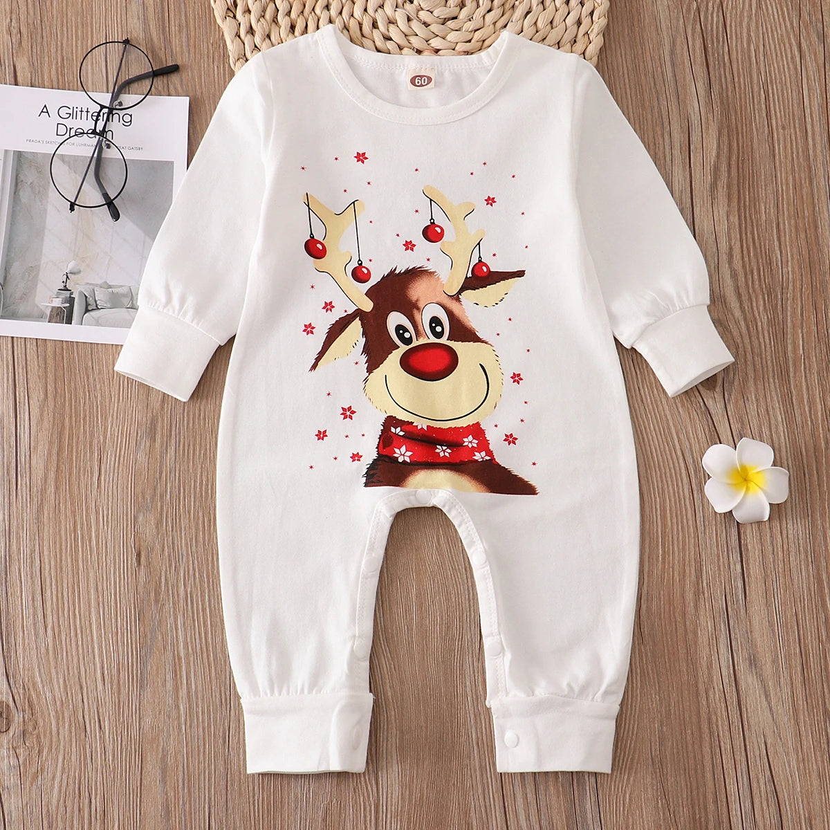 Xmas Family Matching Pajamas Set Cute Deer Adult Kid Baby Family Matching Outfits 2022 Christmas Family Pj&