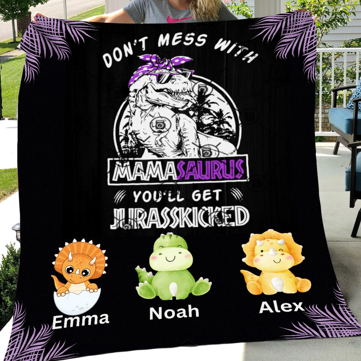 Mamasaurus Personalized Blanket