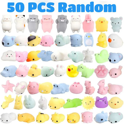 5-50PCS Kawaii Squishies Mochi Anima Squishy Toys For Kids Antistress Ball Squeeze