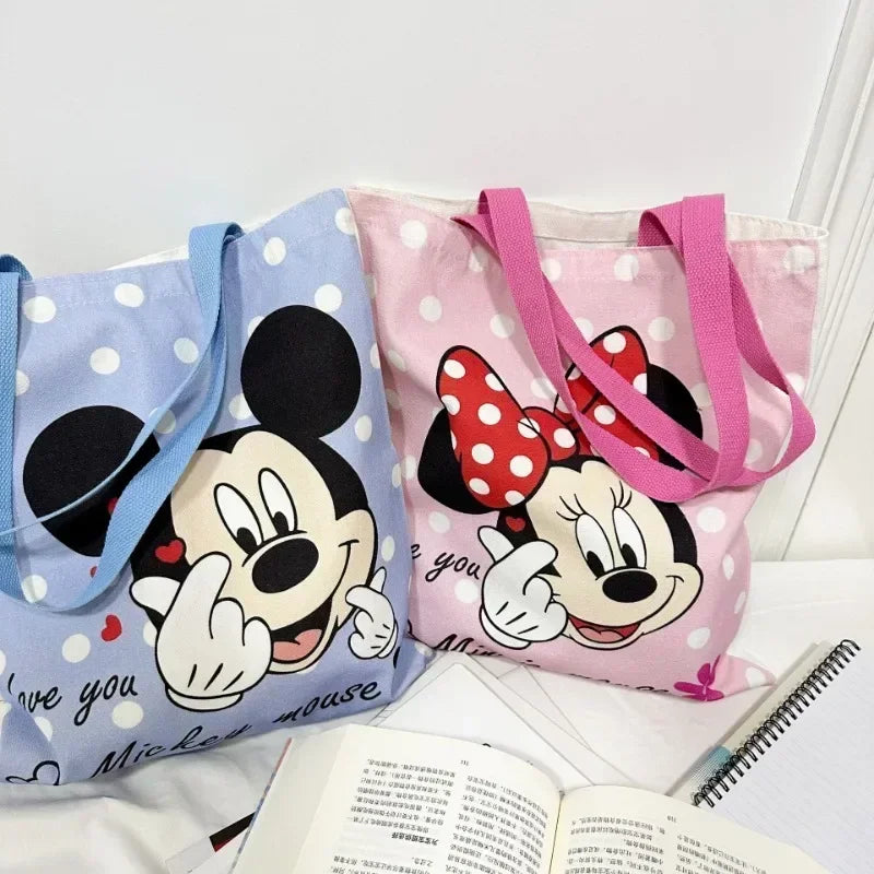 New Disney  Mickey Canvas Bag, Versatile Women&