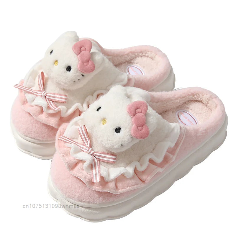 Hello Kitty Cartoon Plush Slippers Gift