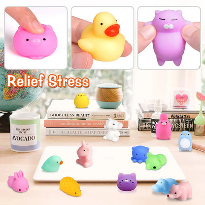 5-50PCS Kawaii Squishies Mochi Anima Squishy Toys For Kids Antistress Ball Squeeze