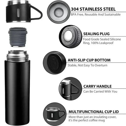 Stainless Steel Vacuum Insulated Bottle, Coffee Mug, Thermal Mug, 500ml