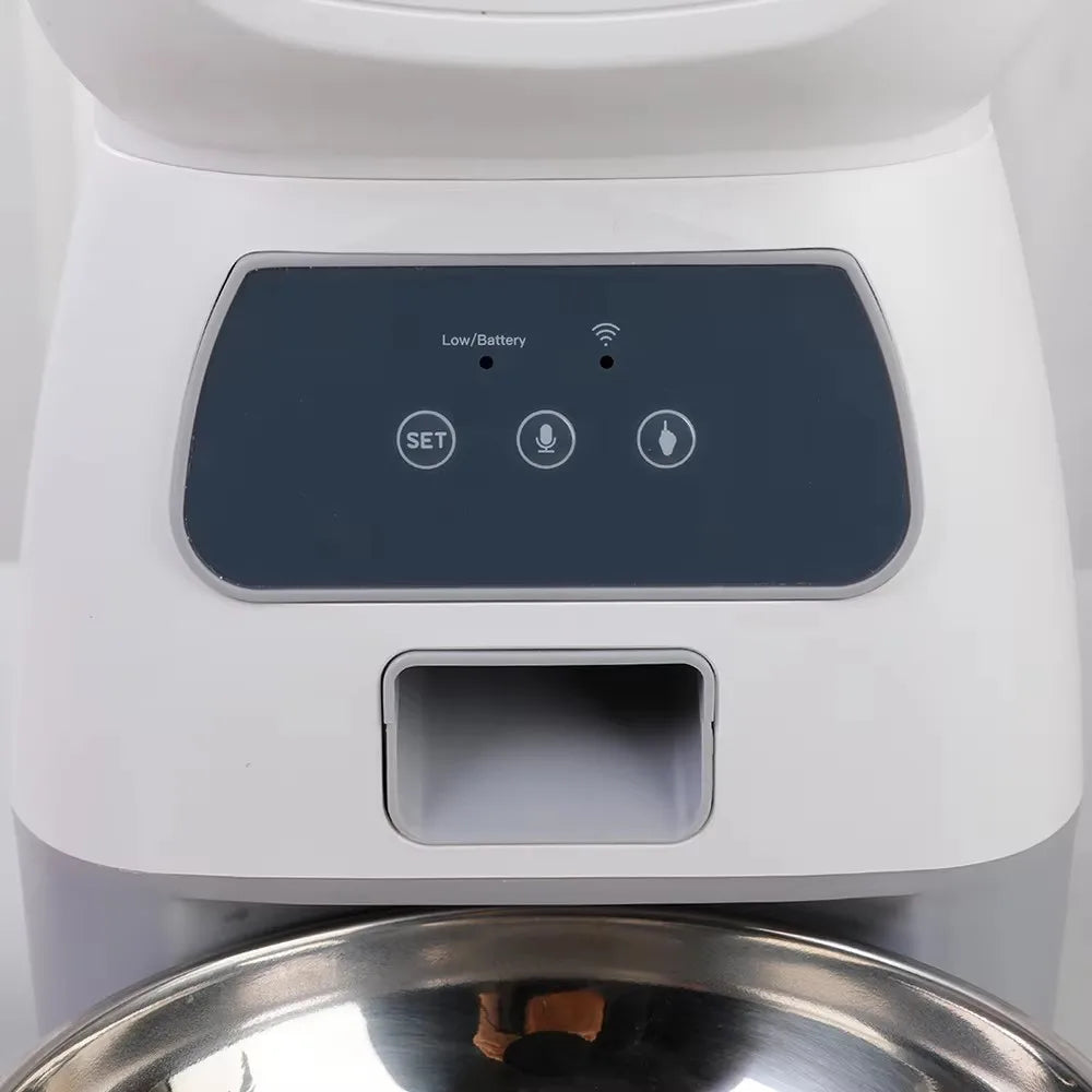 3.5L Automatic Pet Feeder- WiFi Smart Swirl  With Voice Recorder