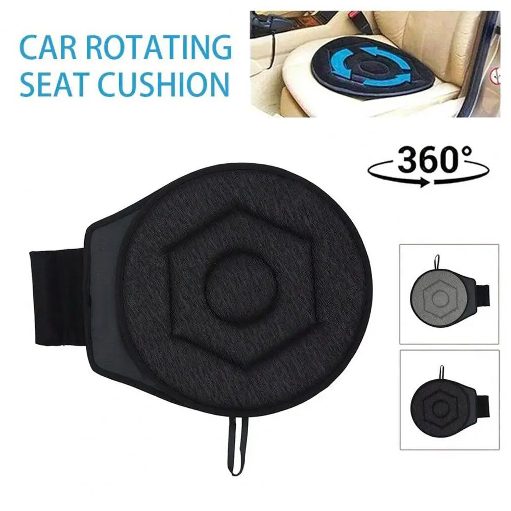 Rotating Car Seat Cushion 360 Degree Swivel Memory Foam Anti-Slip Base Elderly Support Hip Pressure Relief Car Seat Pad