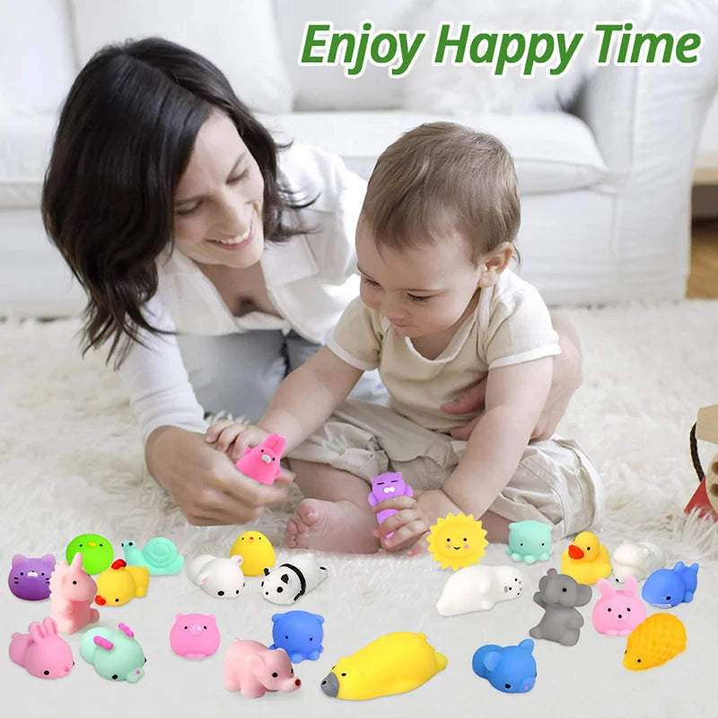 5-50PCS Kawaii Squishies Mochi Anima Squishy Toys For Kids Antistress Ball Squeeze