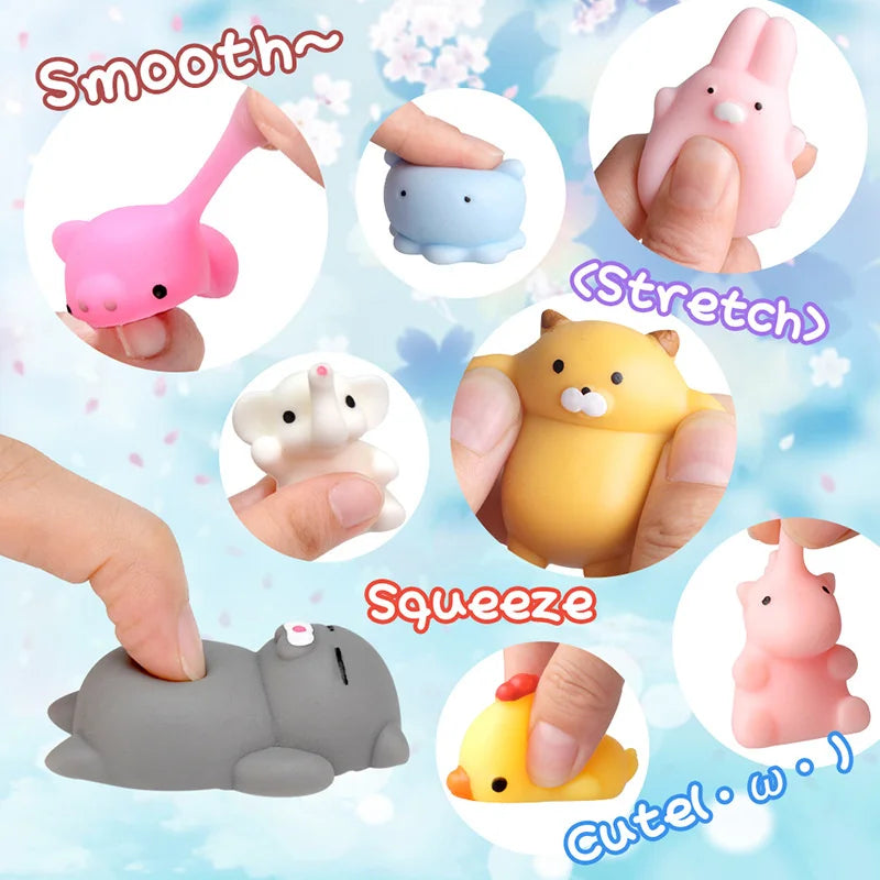 5-50PCS Kawaii Squishies Mochi Anima Squishy Toys For Kids Antistress Ball Squeeze