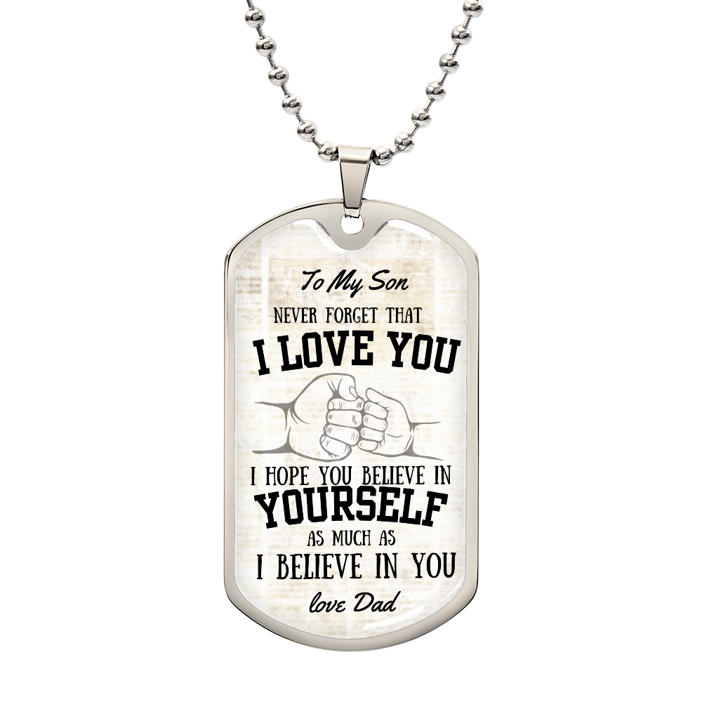 Son Gift- Dog Tag- Gift From Dad-