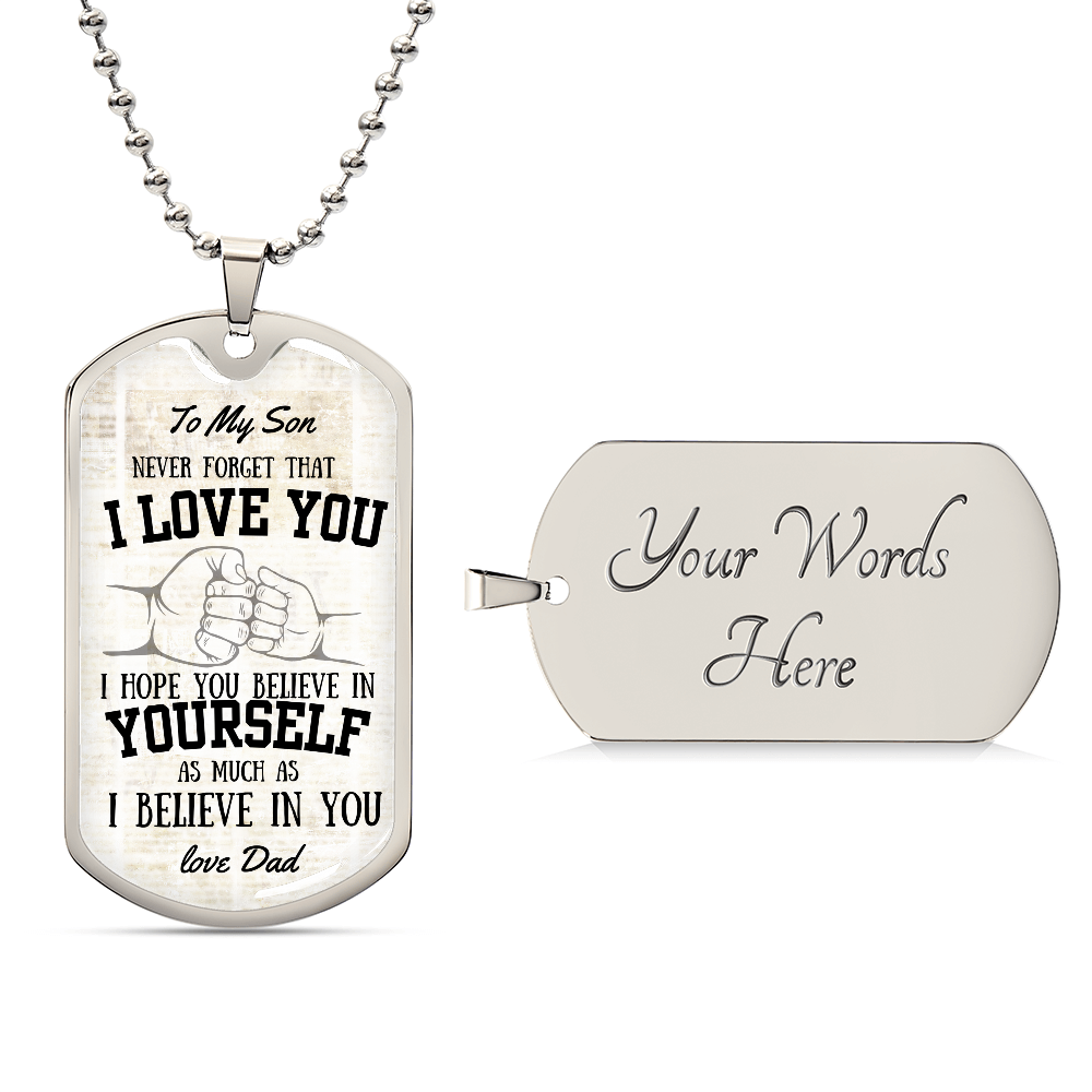 Son Gift- Dog Tag- Gift From Dad-