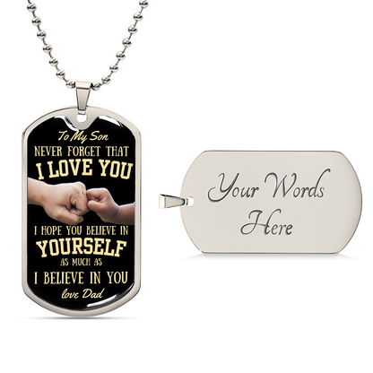 Dog Tag Necklace- My Son Gift