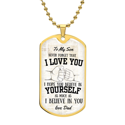 Son Gift- Dog Tag- Gift From Dad-