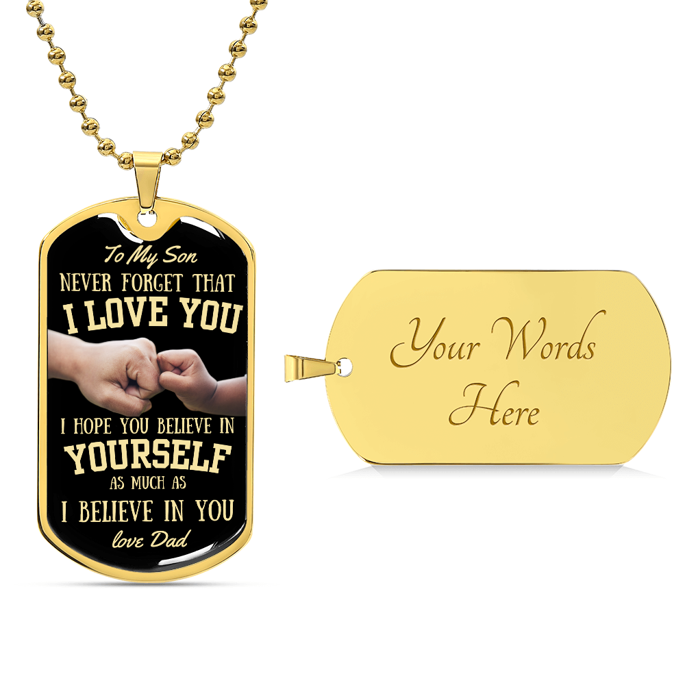 Dog Tag Necklace- My Son Gift