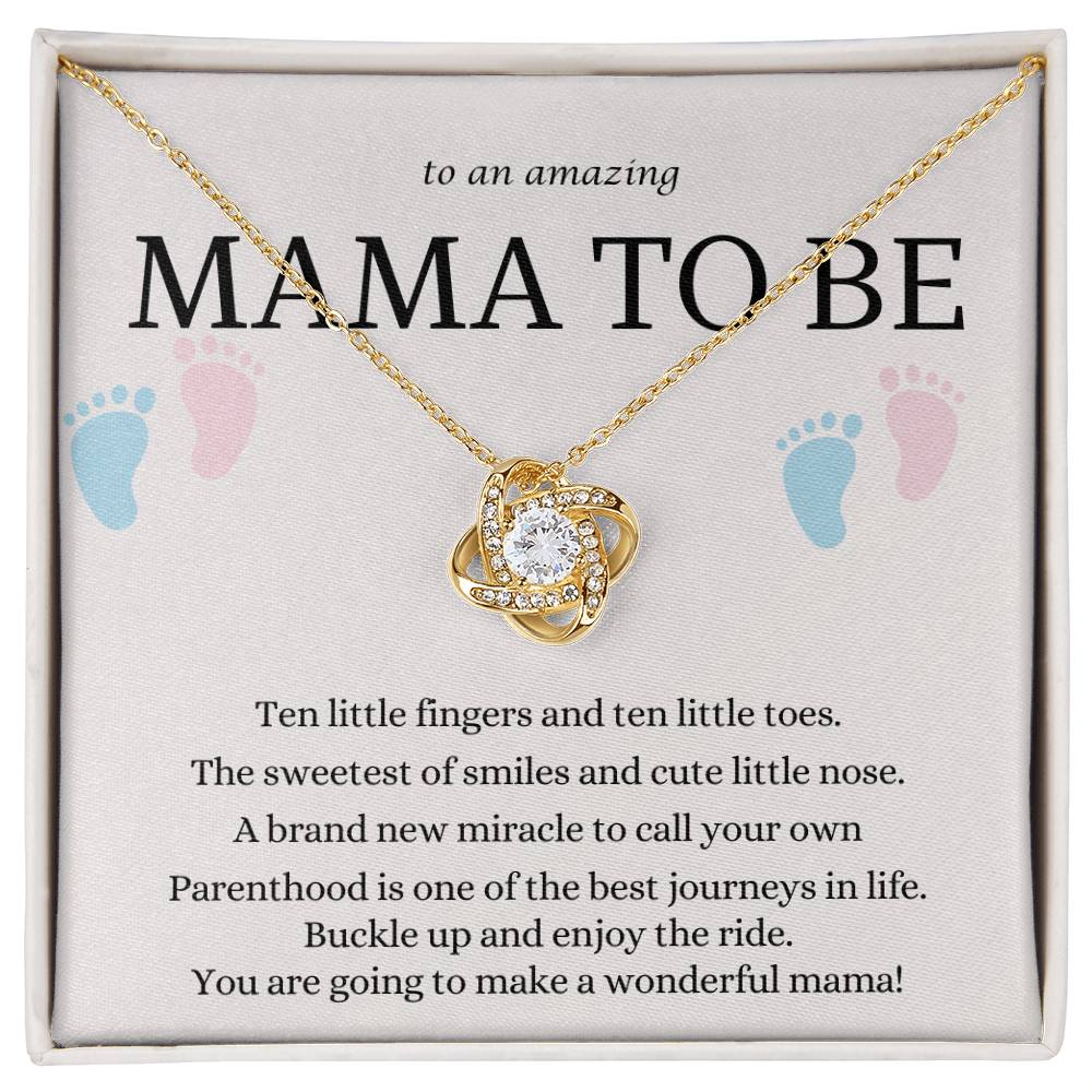 Baby Feet- Love Knot Necklace- Mother&