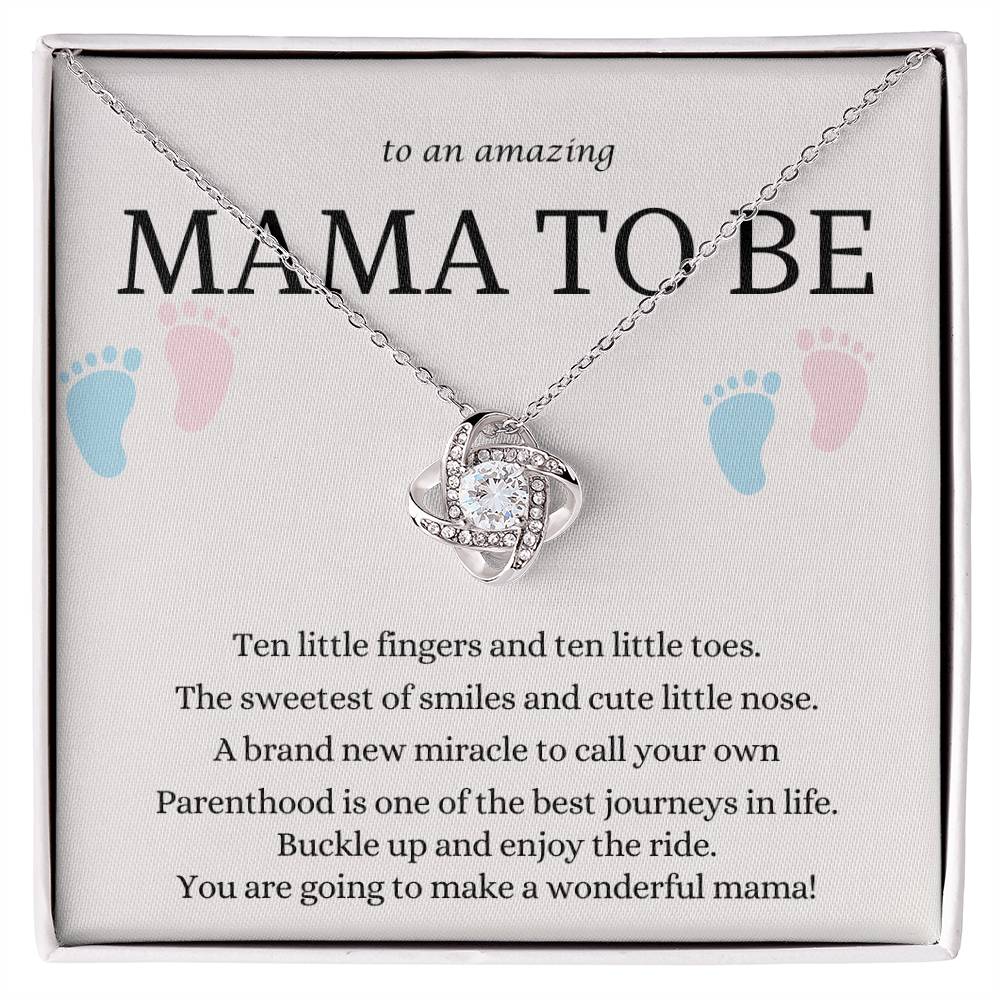 Baby Feet- Love Knot Necklace- Mother&