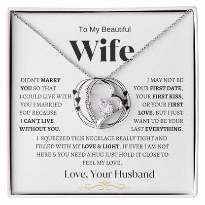 To My Beautiful Wife -Forever Love Necklace