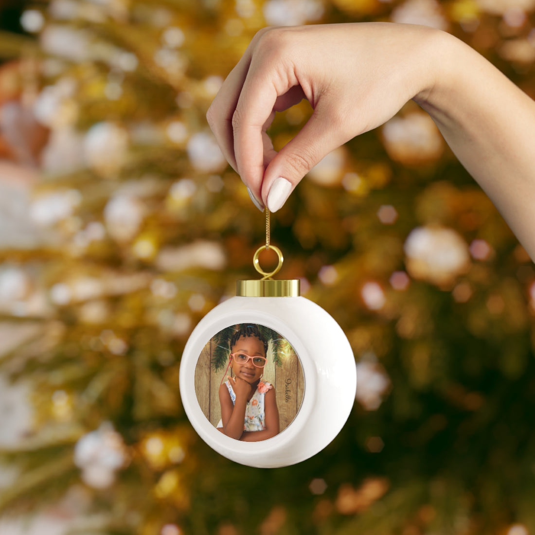 Personalized Photo Christmas Ball Ornament