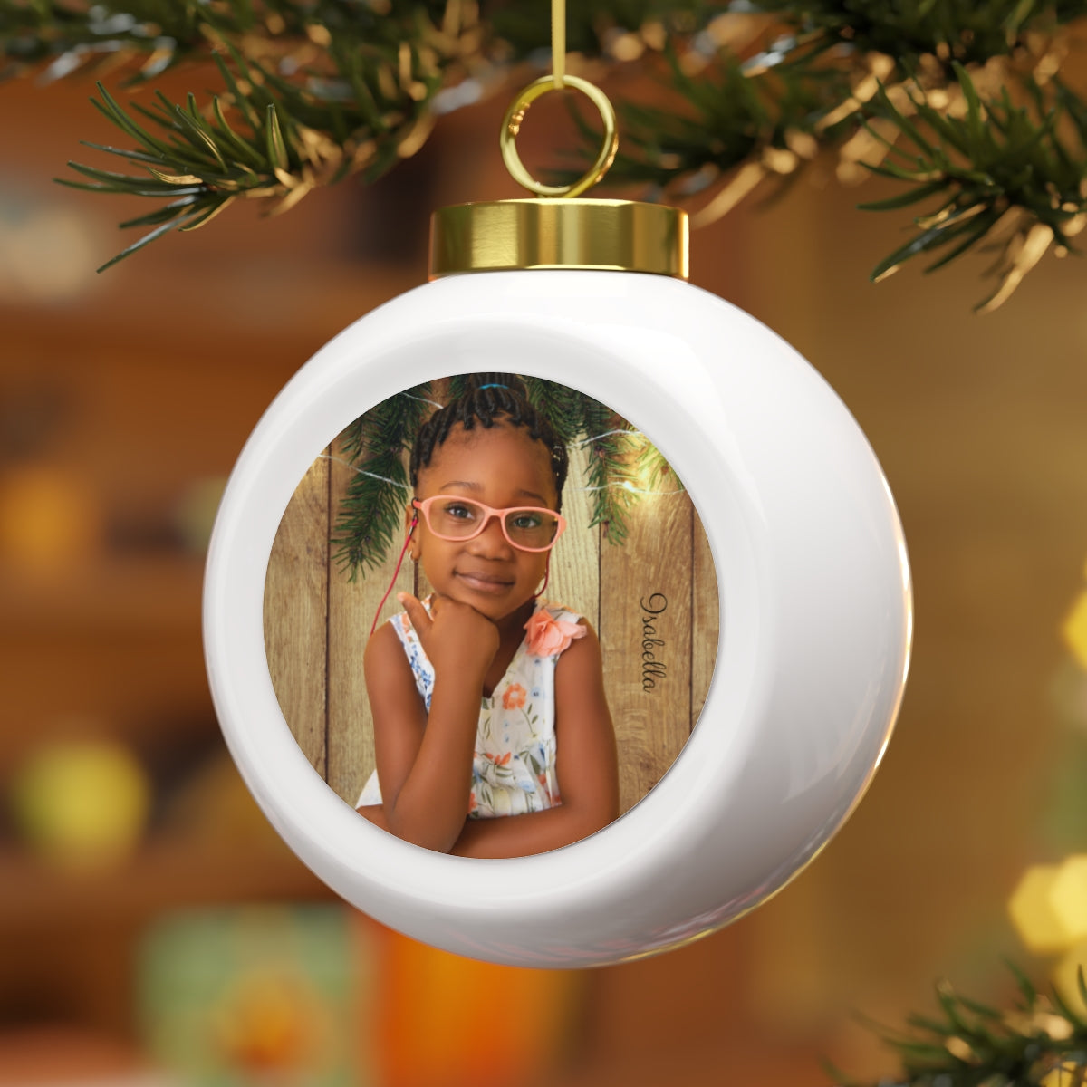 Personalized Photo Christmas Ball Ornament