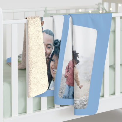 Personalized Photo Sherpa Fleece Blanket