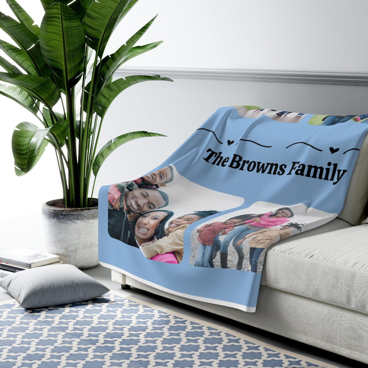 Personalized Photo Sherpa Fleece Blanket