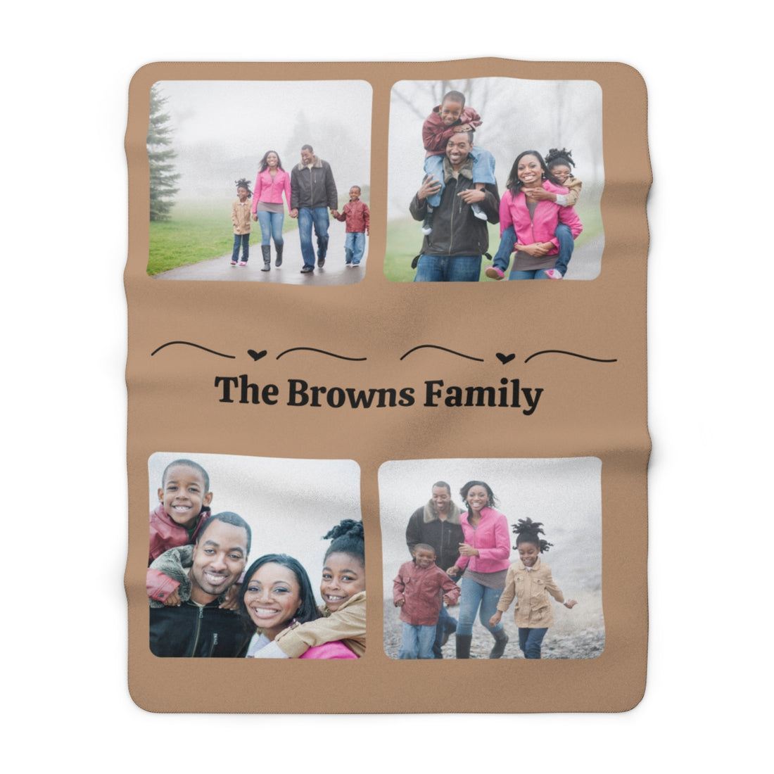 Personalized Photo Sherpa Fleece Blanket