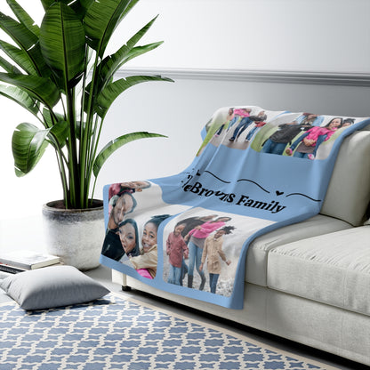 Personalized Photo Sherpa Fleece Blanket