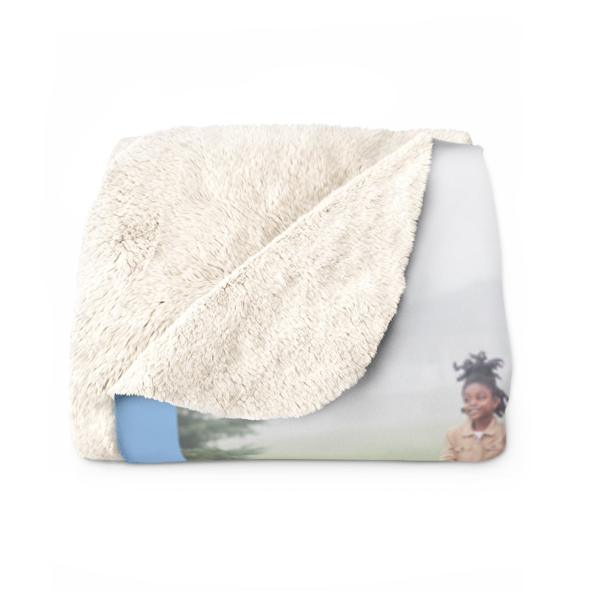 Personalized Photo Sherpa Fleece Blanket