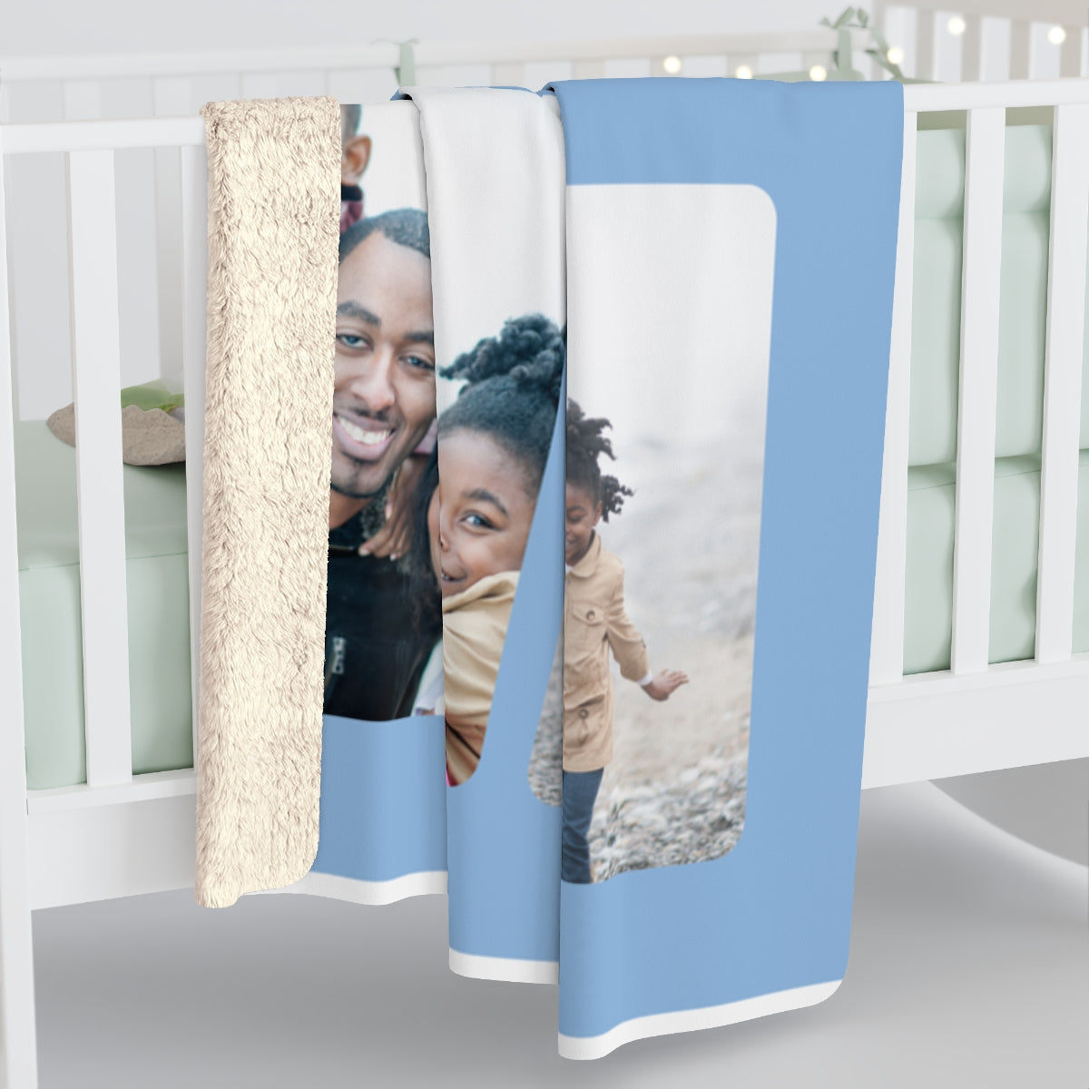 Personalized Photo Sherpa Fleece Blanket